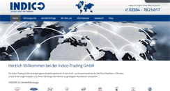Desktop Screenshot of indico-trading.de
