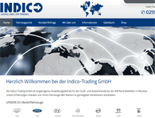 Tablet Screenshot of indico-trading.de